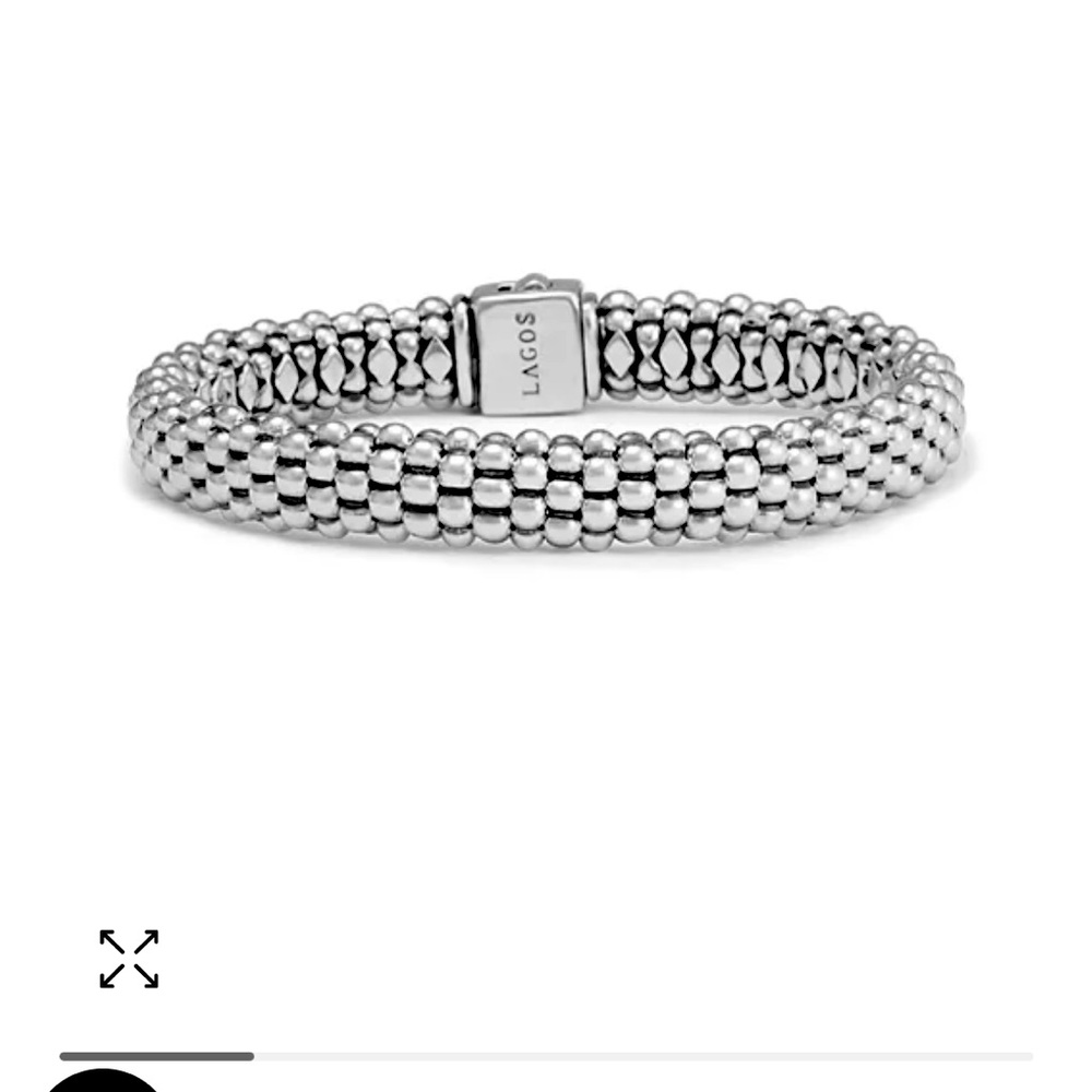 Silver Caviar Bracelet | 9mm